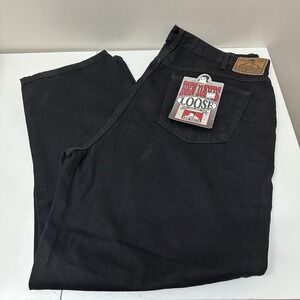 Vtg Ben Davis Loose Black Denim Baggy Skate Jeans Men 42 X 30 Made USA NEW NOS